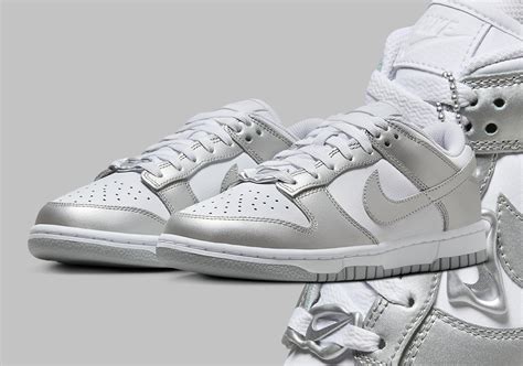 nike dunks silver|nike dunk low silver blue.